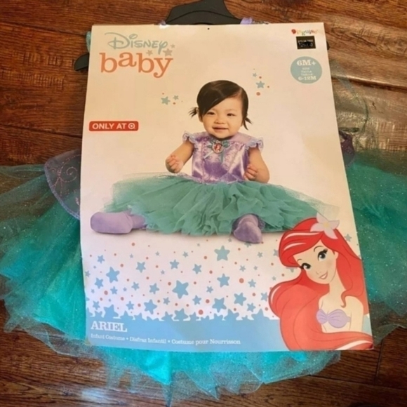 NWT Disney Baby Ariel The Little Mermaid Halloween Costume Cosplay 6-12M New - Picture 2 of 9